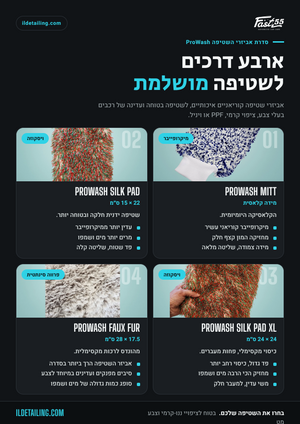 פד שטיפה וכפפת שטיפה לרכב