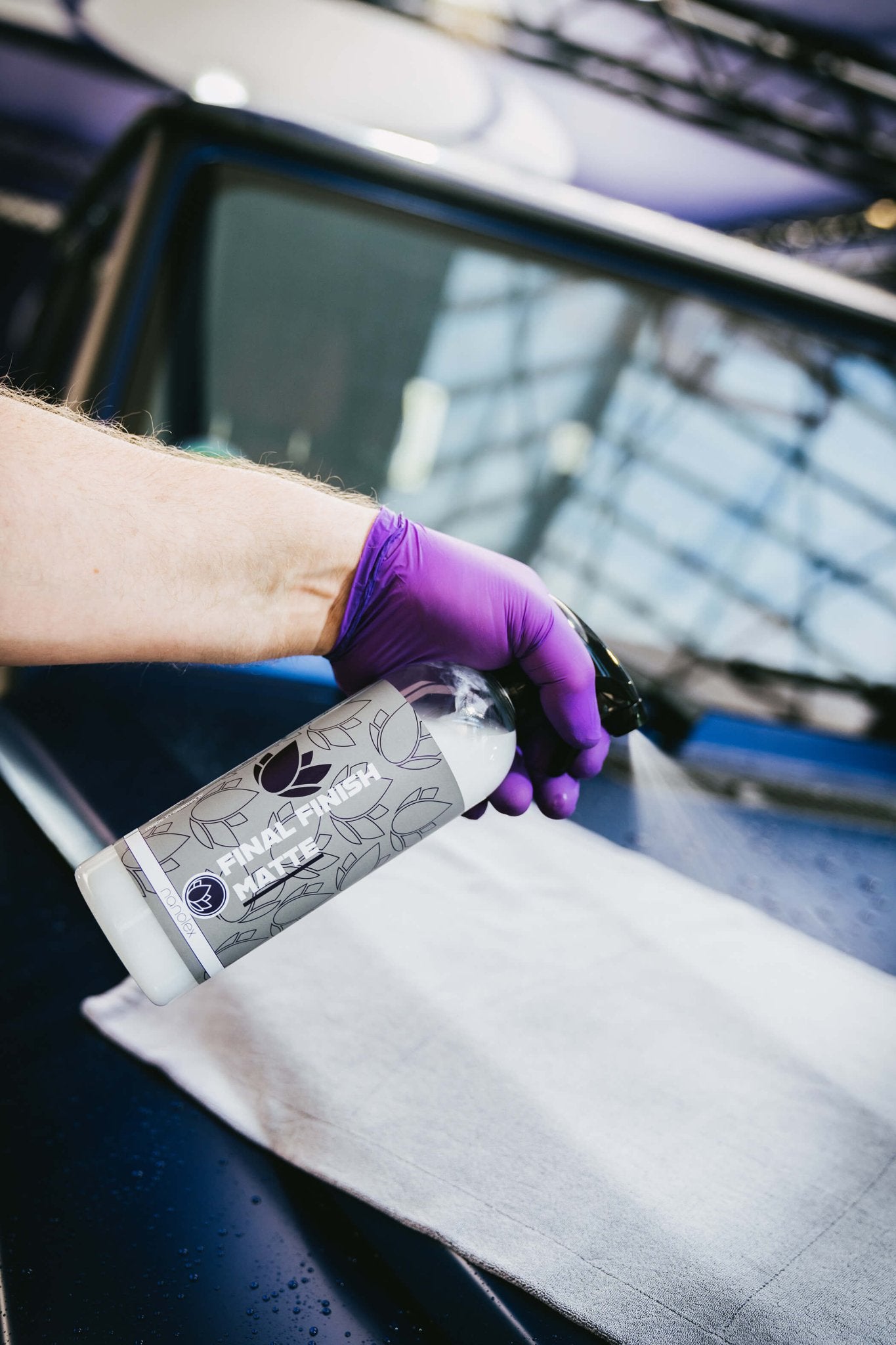 ספריי דיטיילר לרכב בצבע מט Nanolex Final finish Matte