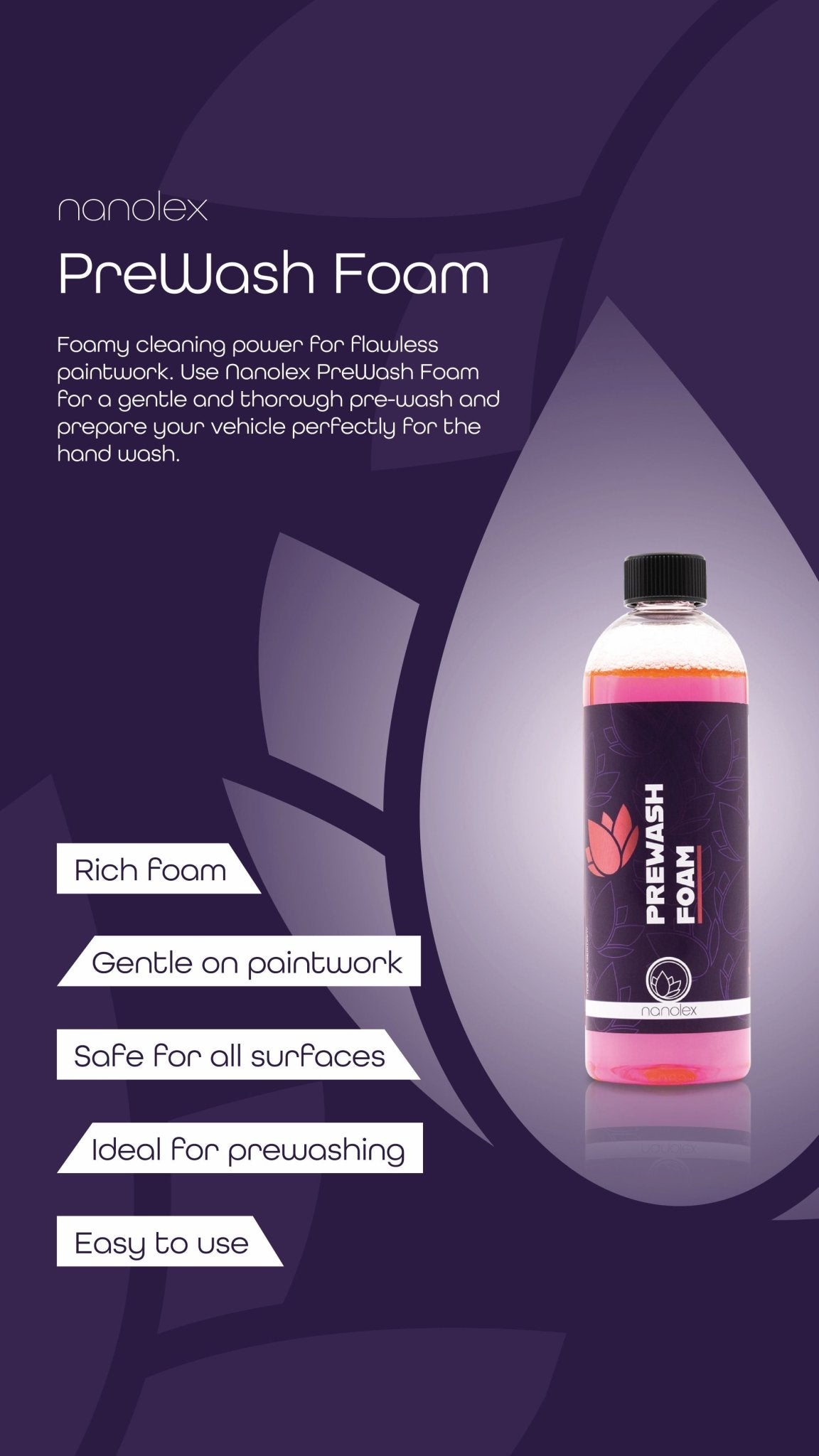 שמפו קדם שטיפה לרכב Nanolex Prewash Foam