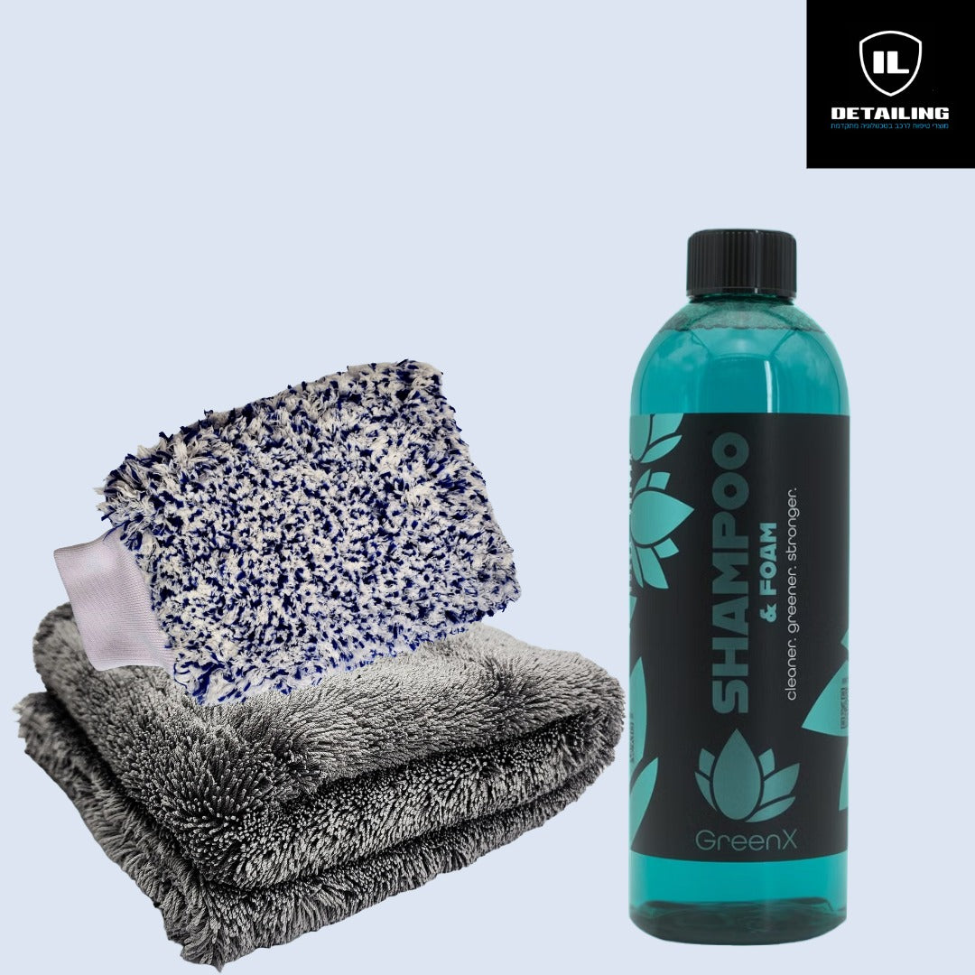 ערכת מוצרי ניקוי וחומרי ניקוי לרכב