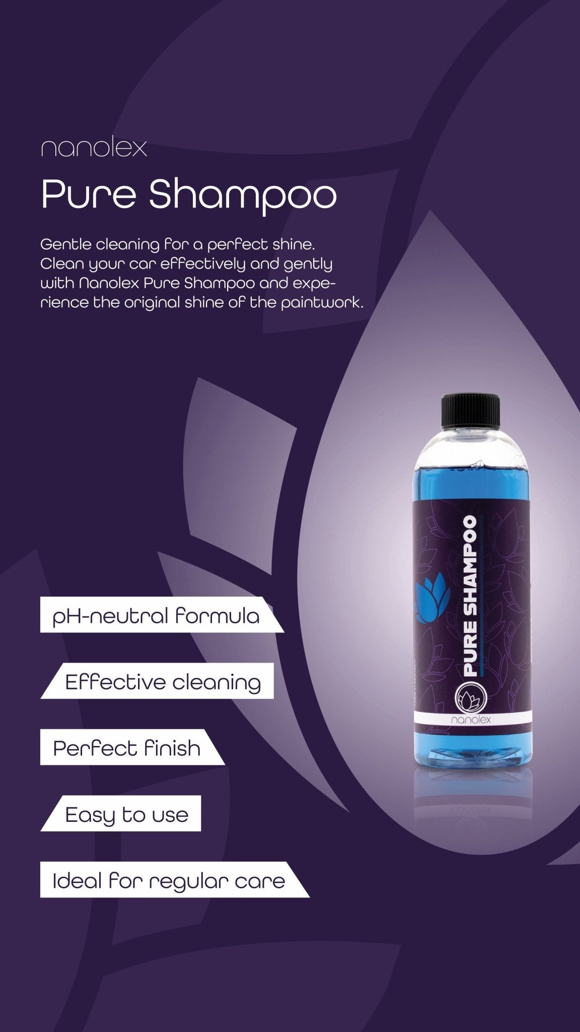 שמפו לרכב סבון לרכב Nanolex Pure Shampoo
