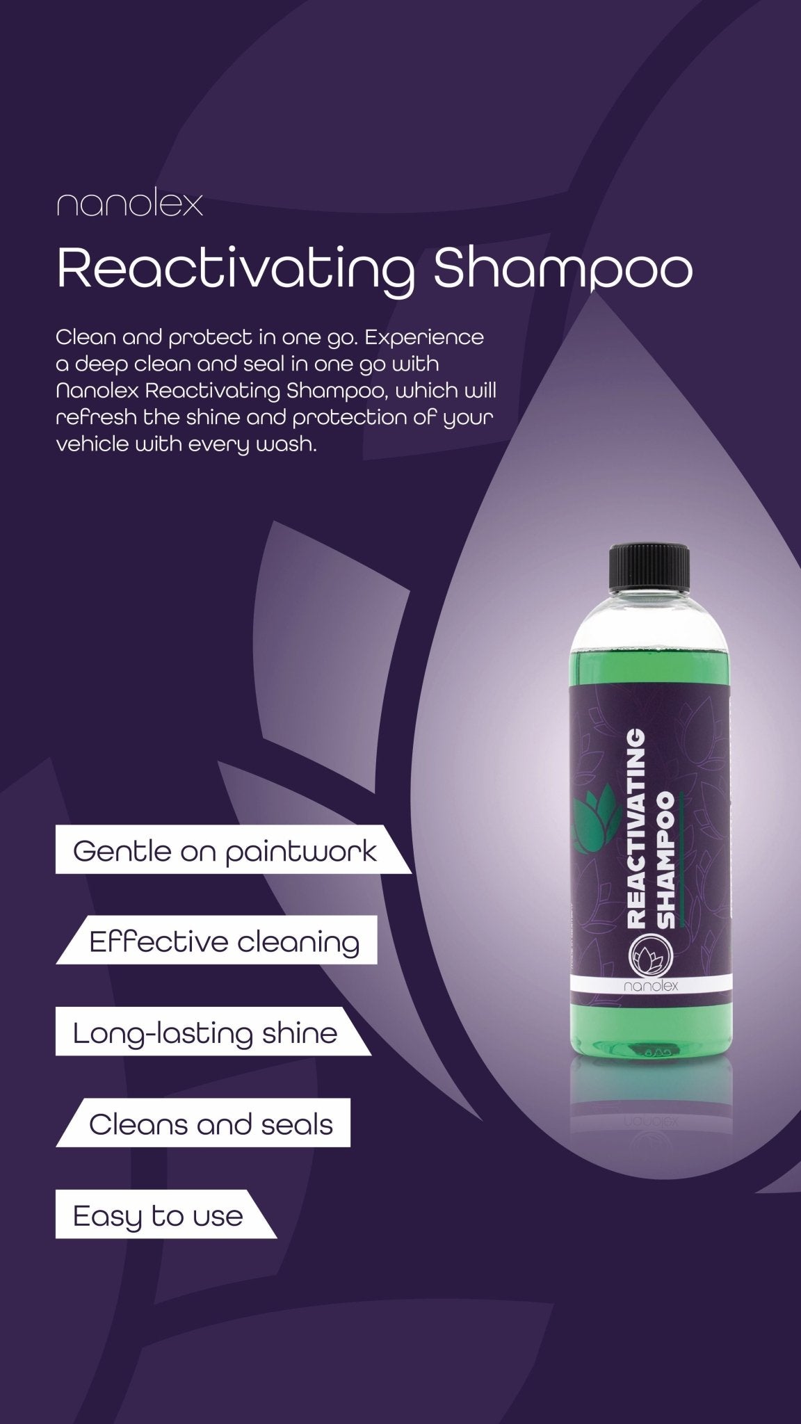 שמפו ננו לרכב Nanolex Reactivating Shampoo